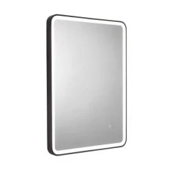 Croydex Henderson Framed Rectangle LED Mirror, Black 50x70cm -Dunelm Sales Store 30814844 alt02