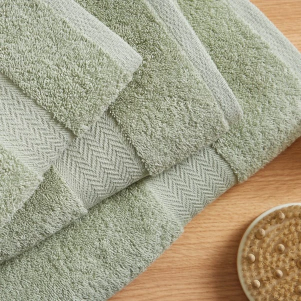 Dunelm Sage Hotel Luxury Organic Cotton Towel 4 Dunelm Sage Hotel Luxury Organic Cotton Towel - Image 2