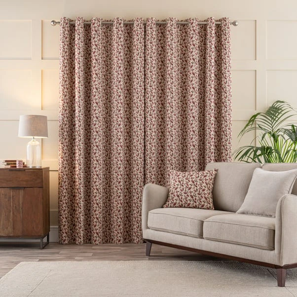 Dunelm Dianna Berry Eyelet Curtains 6 Dunelm Dianna Berry Eyelet Curtains - Image 4