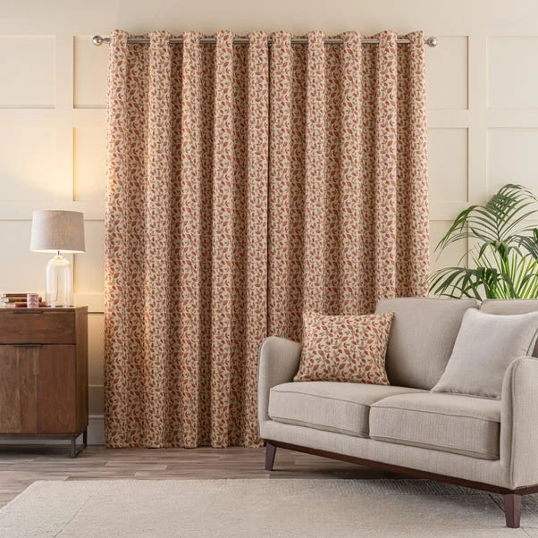 Dunelm Dianna Terracotta Eyelet Curtains 6 Dunelm Dianna Terracotta Eyelet Curtains - Image 4