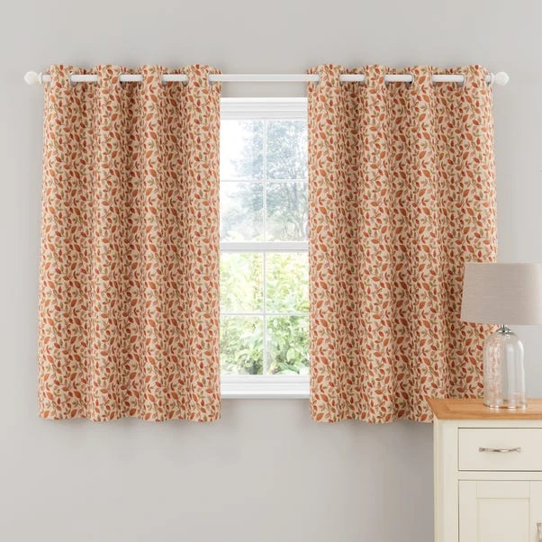 Dunelm Dianna Terracotta Eyelet Curtains 7 Dunelm Dianna Terracotta Eyelet Curtains - Image 5