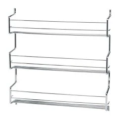 Metro Chrome 3 Tier Wall Spice Rack