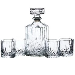 BarCraft Barcraft Cut Glass Effect Decanter Set 900ml 10 BarCraft Barcraft Cut Glass Effect Decanter Set 900ml -Dunelm Sales Store 30816893 alt03