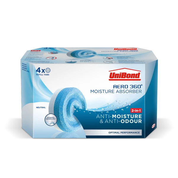 UniBond Aero 360 Moisture Absorber Neutral Refill X4 4 UniBond Aero 360 Moisture Absorber Neutral Refill X4 - Image 2
