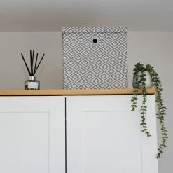 JVL Argyle Foldable Storage Box