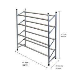 JVL 4 Tier Shoe Rack 7 JVL 4 Tier Shoe Rack -Dunelm Sales Store 30824463 alt02