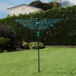 JVL 4 Arm Rotary Clothes Airer, 40m