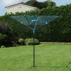 JVL 4 Arm Rotary Clothes Airer, 50m