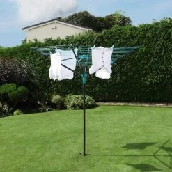 JVL 4 Arm Rotary Clothes Airer, 50m -Dunelm Sales Store 30824465 alt01