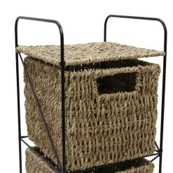 JVL Seagrass 3 Drawer Storage Tower -Dunelm Sales Store 30824544 alt02