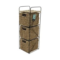 JVL Seagrass 3 Drawer Storage Tower -Dunelm Sales Store 30824544 alt05