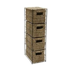 JVL Seagrass 4 Drawer Storage Tower 9 JVL Seagrass 4 Drawer Storage Tower -Dunelm Sales Store 30824548 alt02