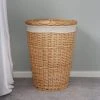 JVL Acacia Willow Round Laundry Basket 2 JVL Acacia Willow Round Laundry Basket -Dunelm Sales Store 30824552