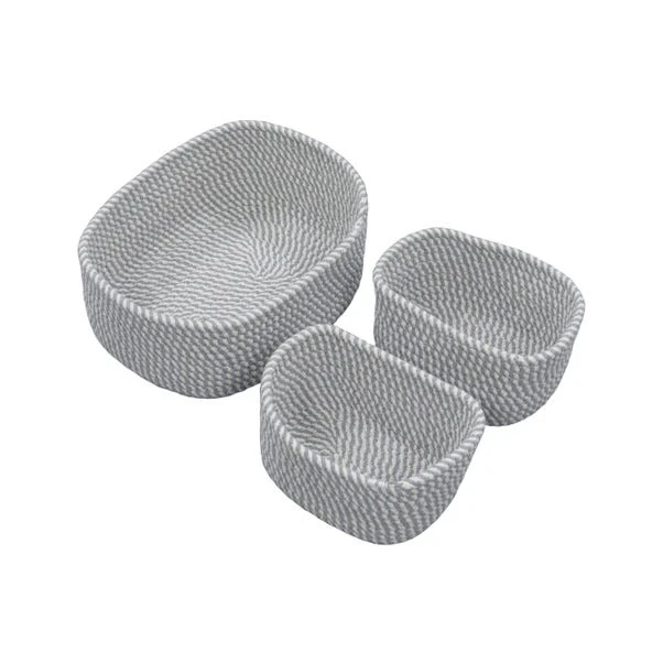 JVL Edison Set Of 3 Storage Baskets 5 JVL Edison Set Of 3 Storage Baskets - Image 3