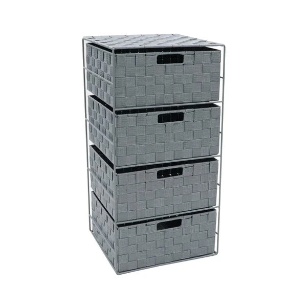 JVL Vichy 4 Drawer Wide Storage Tower 5 JVL Vichy 4 Drawer Wide Storage Tower - Image 3