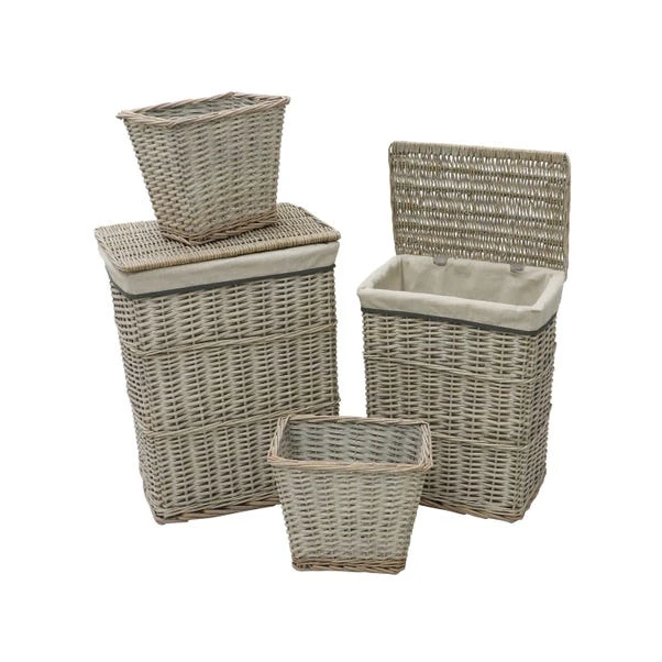 JVL Arianna Willow Set Of 4 Laundry Baskets & Bins 6 JVL Arianna Willow Set Of 4 Laundry Baskets & Bins - Image 4