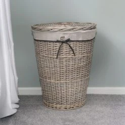 JVL Arianna Willow Round Laundry Basket