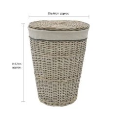 JVL Arianna Willow Round Laundry Basket -Dunelm Sales Store 30824615 alt05