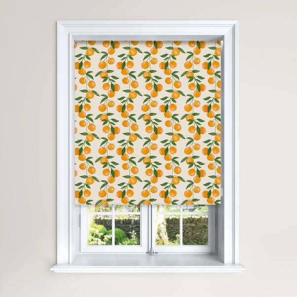 Dunelm Painted Oranges Blackout Roller Blind Natural 3 Dunelm Painted Oranges Blackout Roller Blind Natural