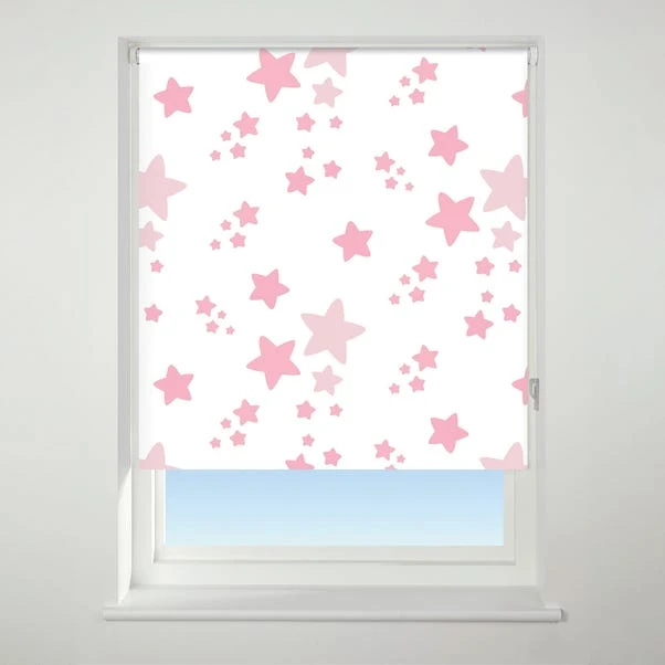 Universal Patterned Twinkle Twinkle Pink Blackout Roller Blind 3 Universal Patterned Twinkle Twinkle Pink Blackout Roller Blind