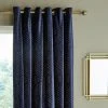 Catherine Lansfield Geo Cut Navy Eyelet Curtains 1 Catherine Lansfield Geo Cut Navy Eyelet Curtains -Dunelm Sales Store 30829006