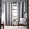 Hyperion Interiors Evander Geo Grey Eyelet Curtains 2 Hyperion Interiors Evander Geo Grey Eyelet Curtains -Dunelm Sales Store 30829056