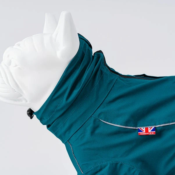 Hugo & Hudson Teal Protective Dog Coat Overalls 6 Hugo & Hudson Teal Protective Dog Coat Overalls - Image 4